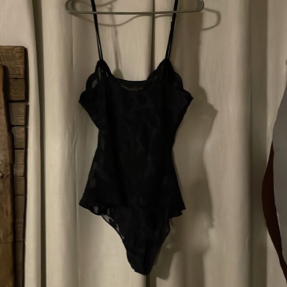 Victoria’s Secret Vintage Gold Label indigo lace lingerie bodysuit - Picture 2 of 6